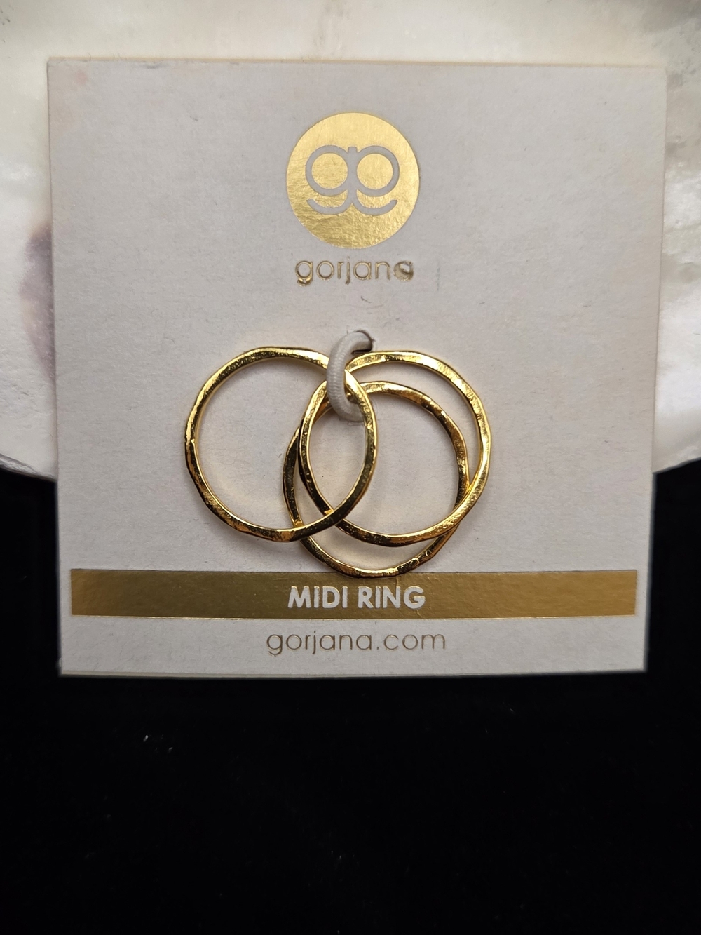 Gorjana Polished Gold Triple Interlock Midi Ring